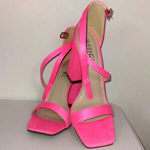 Pink Fashion Heels Women Suede Footwear Size 8.5 Barbie Styled Shoes